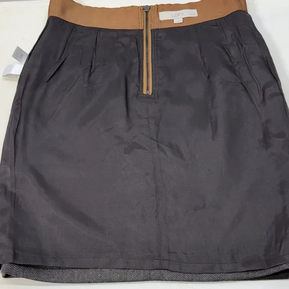 LOFT Gray and Tan Pencil Skirt - Picture 7 of 8